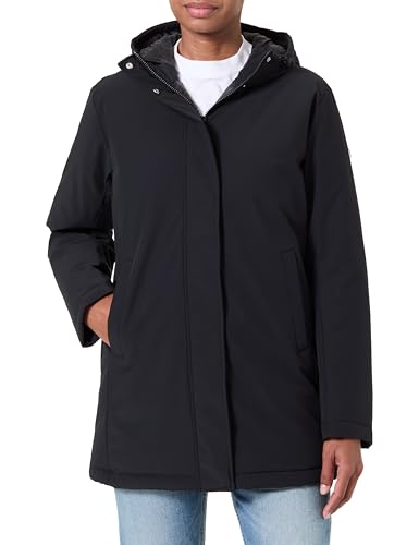 Champion Damen Legacy Outdoor W-Stretch Nylon Long Hooded Gepolsterte Jacke, Schwarz, XXL von Champion