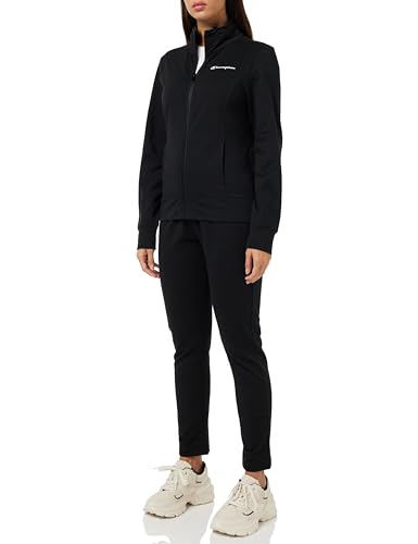 Champion Damen Legacy Sweatsuits Heritage W-Light Stretch Fleece Slim High-Neck Trainingsanzug, Schwarz, M von Champion