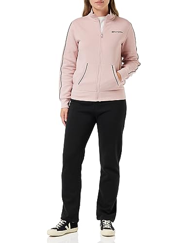 Champion Damen Legacy Sweatsuits Heritage W-Ultraleichtes Powerblend Fleece Hoher Halsausschnitt/Gerader Saum Trainingsanzug, pink/schwarz, 48 von Champion