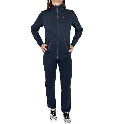 Champion Damen Legacy Sweatsuits Heritage W-Ultraleichtes Powerblend Fleece mit hohem Halsausschnitt/gerader Saum Trainingsanzug, Marineblau, 48 von Champion