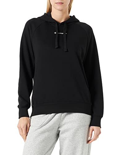 Champion Damen Legacy Tape 2.0 Powerblend Regular Kapuzenpullover, Schwarz, XXL von Champion