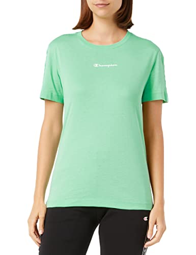 Champion Damen Legacy Tape 2.0 S/S T-Shirt, Teal, Medium von Champion