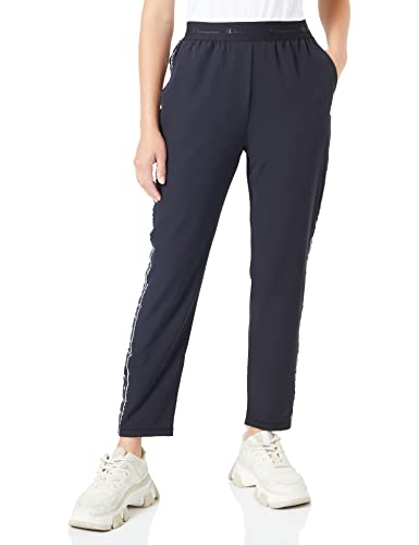 Champion Damen Legacy Tape 2.0 Slim High Waist Crop Trainingshose, Schwarz, M von Champion