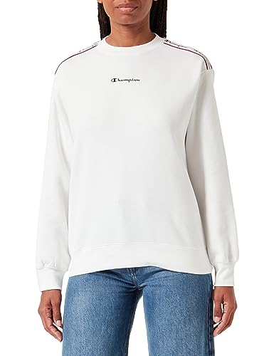 Champion Damen Legacy Tape 2.0 W-Light Powerblend Fleece Crewneck Sweatshirt, Off White, L von Champion