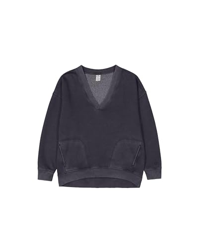 Champion Damen Legacy Vintage Wash W (117636) -Nano-Fleece V-Neck Sweatshirt, Schwarz (KK001), XXS von Champion