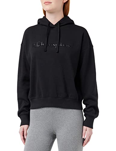 Champion Damen Loungetech Hooded Sweatshirt, Schwarz, S von Champion