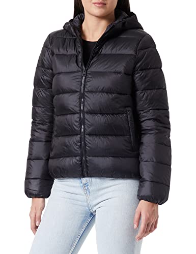 Champion Damen Outdoor Big Logo Hood Jacke, Schwarz, S von Champion