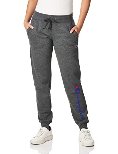 Champion Damen Plus-Size Powerblend Jogger Trainingshose, Granit Heather Script, 1X von Champion