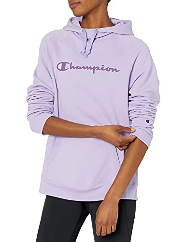 Champion Damen Powerblend Fleece Hoodie Script Logo Hemd, Violett, M von Champion