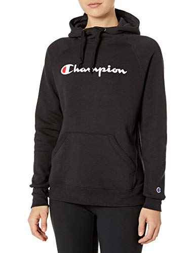 Champion Damen Powerblend Graphic Hoodie Kapuzenpullover, Black-y08113, Medium von Champion