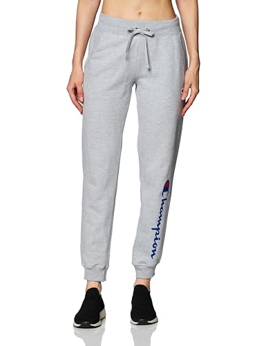 Champion Damen Powerblend Jogger, Script Logo Hose, Grau, Groß von Champion