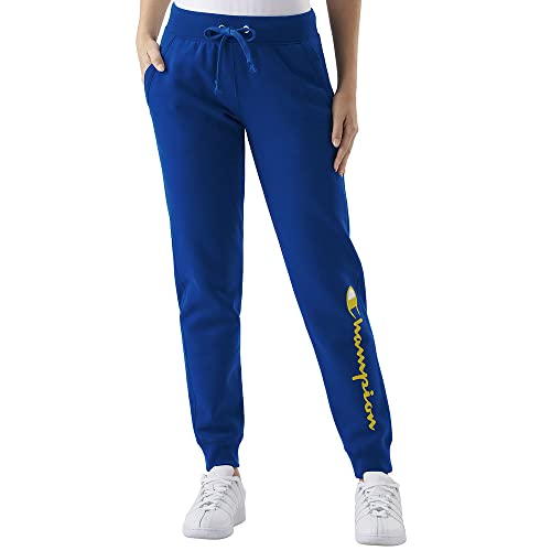 Champion Damen Powerblend Jogger Script Logo Trainingshose, Tiefe, schillernde Blaue Schrift, X-Groß von Champion