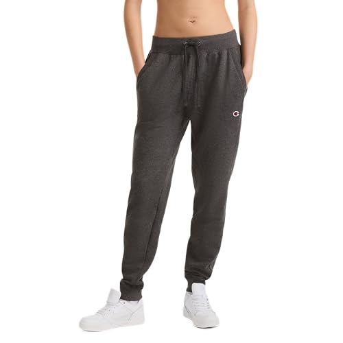Champion Damen, Fleece, Joggers, Comfortable Pants for Women, 29" (Plus Trainingshose, Dunkelgrau, S von Champion