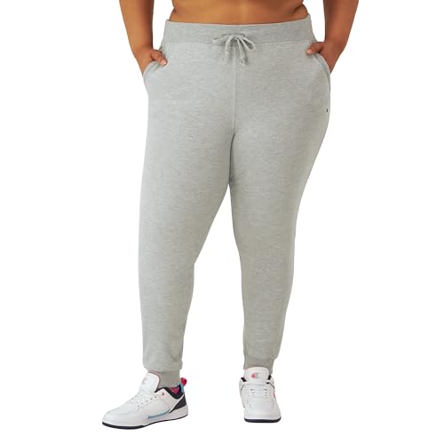 Champion Damen, Powerblend, Fleece Joggers, Comfortable Pants for Women, 29" (Plus Trainingshose, Oxford-Grau, Groß von Champion