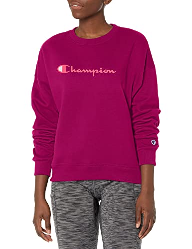 Champion Damen Powerblend Relaxed Crew, Siebdruckskript Sweatshirt, Inari-y08113, Small von Champion