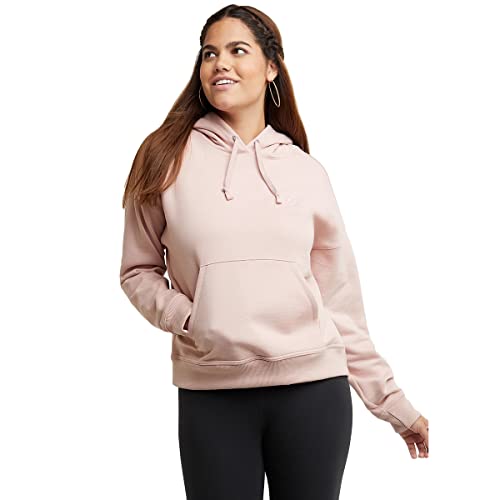 Champion Damen Powerblend Relaxed Hoodie f r Damen, Kapuzen-Sweatshirts f r Damen, C-Logo, Durchsichtiges hellrosa C-Logo, L von Champion