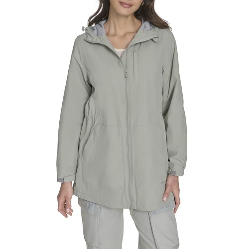 Champion Damen Regenjacke mit Kapuze und Cinch-Taille, Schmiedeeisen, M Champion Damen Regenjacke mit Kapuze und Cinch-Taille, Schmiedeeisen, M von Champion
