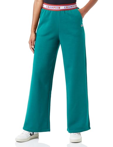 Champion Damen Rochester 1919 Bookstore W-Heavy Powerblend Fleece High-Waist Relaxed Wide Leg Trainingshose, Grün Avt, S von Champion
