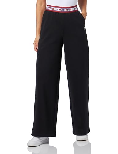 Champion Damen Rochester 1919 Bookstore W-Heavy Powerblend Fleece High-Waist Relaxed Wide Leg Trainingshose, Schwarz, S von Champion