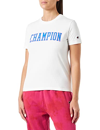 Champion Damen Rochester 1919 C-Campus Logo Crewneck S-s T-Shirt, Off-White (Way), Small von Champion