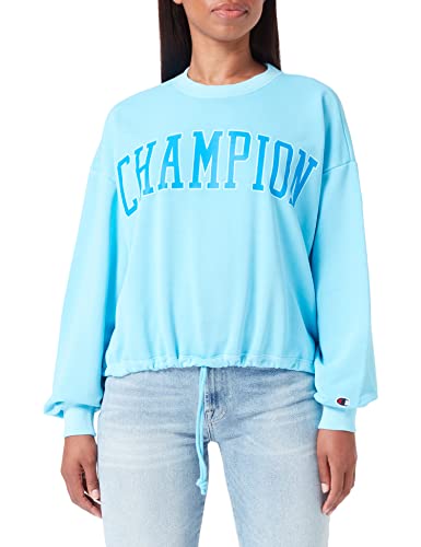 Champion Damen Rochester 1919 C-Campus Oversize Crop Sweatshirt, Hellblau (Bfsf), M von Champion