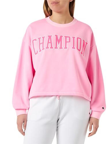 Champion Damen Rochester 1919 C-Campus Oversize Crop Sweatshirt, Rosa Baumwolle Candy (Ccpf), L von Champion