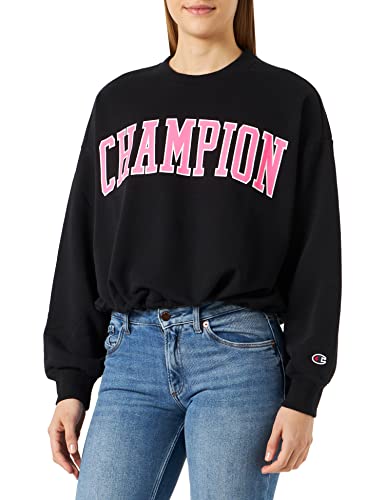 Champion Damen Rochester 1919 C-Campus Oversize Crop Sweatshirt, Schwarz, S von Champion