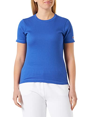 Champion Damen Rochester 1919 Champion Logo Crewneck Slim S-s T Shirt, Kobaltblau (Etr), L EU von Champion