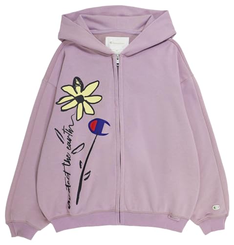 Champion Damen Rochester 1919 Eco Future W-Circular Recycled Heavy Spring Terry Full Zip Kapuzenpullover, Pastelllila, L von Champion