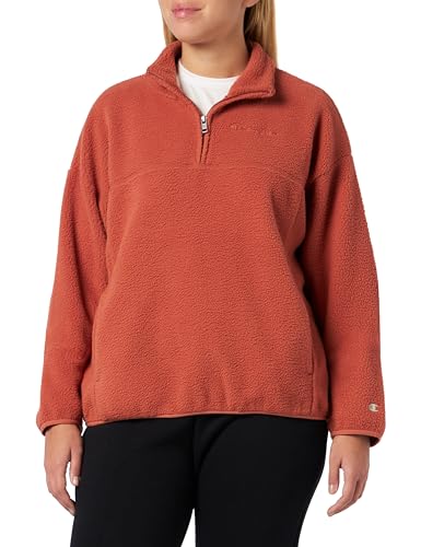 Champion Damen Rochester 1919 Eco Future W Recycled Polar Half Zip Kapuzenpullover, gebrannte Erde, XL von Champion