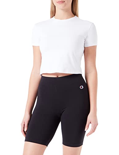 Champion Damen Rochester 1919 Logo High Waist Biker Shorts, Schwarz, S von Champion