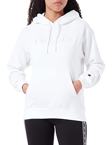 Champion Damen Rochester 1919 Logo Kapuzenpullover, Weiß, S von Champion