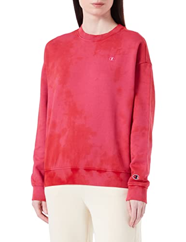 Champion Damen Rochester 1919 Logo Tie Dye Crewneck Sweatshirt, Fuchsia (Fpl), L von Champion