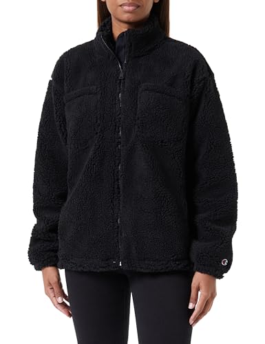 Champion Damen Rochester 1919 Outdoor W-Polar Y/D Lamb Effect Full Zip Kapuzenpullover, Schwarz, M von Champion