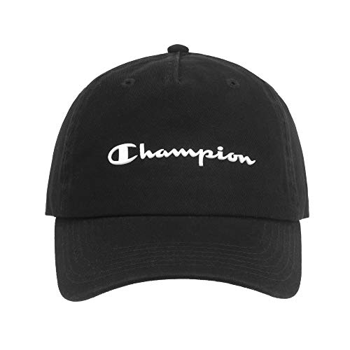 Champion Damen Ameritage Dad Adjustable Cap Baseballkappe, schwarz/weiß, Einheitsgröße von Champion