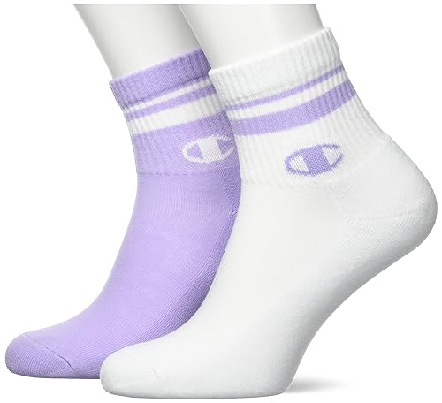 Champion Damen Seasonal Socks C-Logo 2PP Quarter Freizeitsocken, Viola, 35-38 von Champion