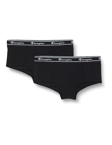 Champion Damen Seasonal Underwear W Script Logo x2 Hipster-Höschen, Nero, von Champion