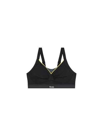 Champion Damen Shock Absorber S015f-Active Shaped Support Sport-BH, Undurchsichtige Inches, Schwarz, 70E von Champion