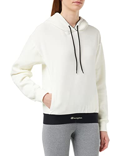 Champion Damen Soft Velour Kapuzenpullover, Cremefarben, M von Champion