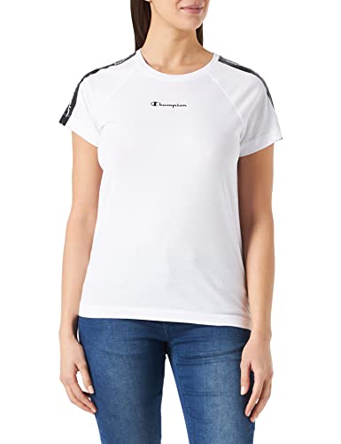 Champion Damen Sport Tape S/S T-Shirt, weiß, S von Champion