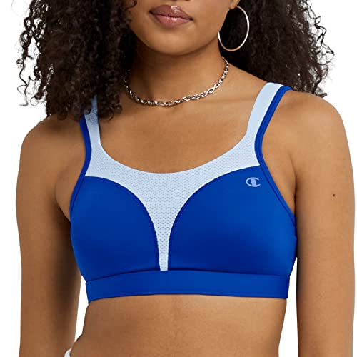 Champion Damen Spot Comfort Full Support Bra Sport-BH, Blickdicht, Surfen Sie im Web/Ocean Front Blau, 42C von Champion