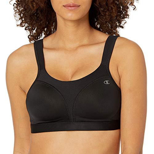 Champion Damen Spot Comfort Full Support Sports Bra, Schwarz, 85E von Champion