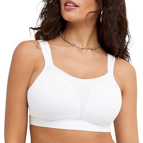 Champion Damen Spot Comfort Full Support Sports Bra, Weiß, 34 von Champion