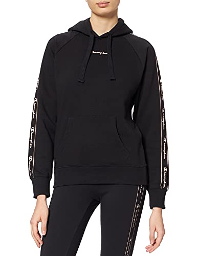 Champion Damen Tape Mania Kapuzenpullover, Schwarz, 36 von Champion