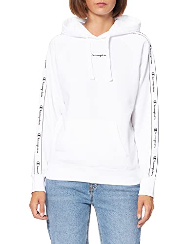 Champion Damen Tape Mania Kapuzenpullover, weiß, 36 von Champion