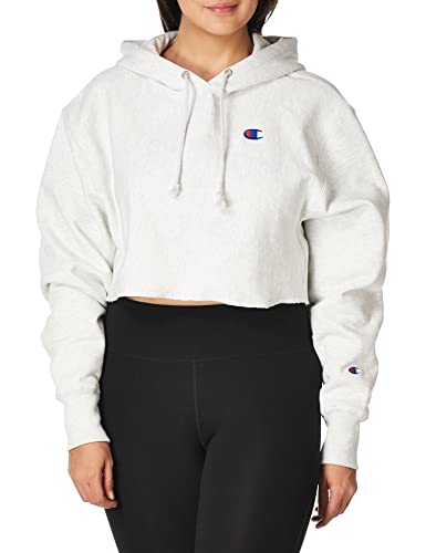 Champion Damen Umgekehrtes Gewebe Kapuzenpullover, GFS Silbergrau-549302, L von Champion