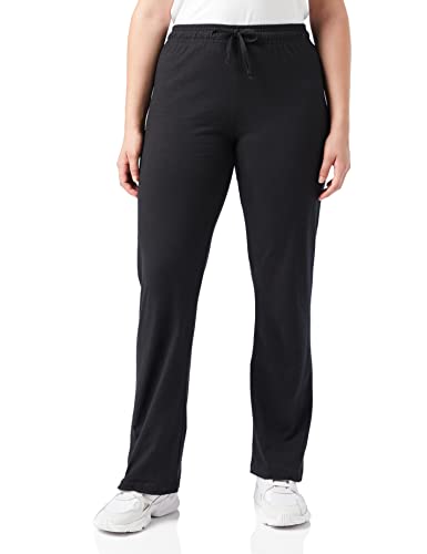 Champion Damenhose, Jersey-Hose, leicht, bequem, Loungehose für Damen, 80 cm (Übergröße erhältlich), Schwarz, Groß von Champion