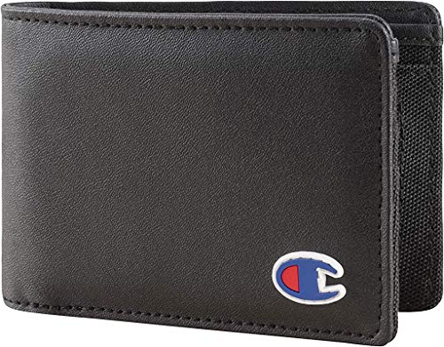 Champion Brieftasche CH3041, Schwarz, Unisex, Synthetische Materialien, Zweifach gefaltet, Herren, Alltagsgebrauch, Mehrere Fächer für Karten, Ausweis, Einschub und Geld von Champion