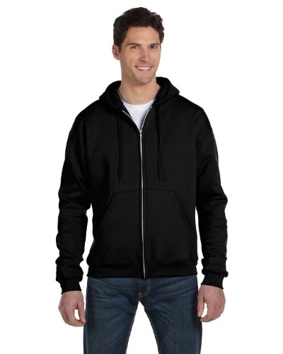 Champion Double Dry Action Fleece Full Zip Hood - X-Large, Black von Champion