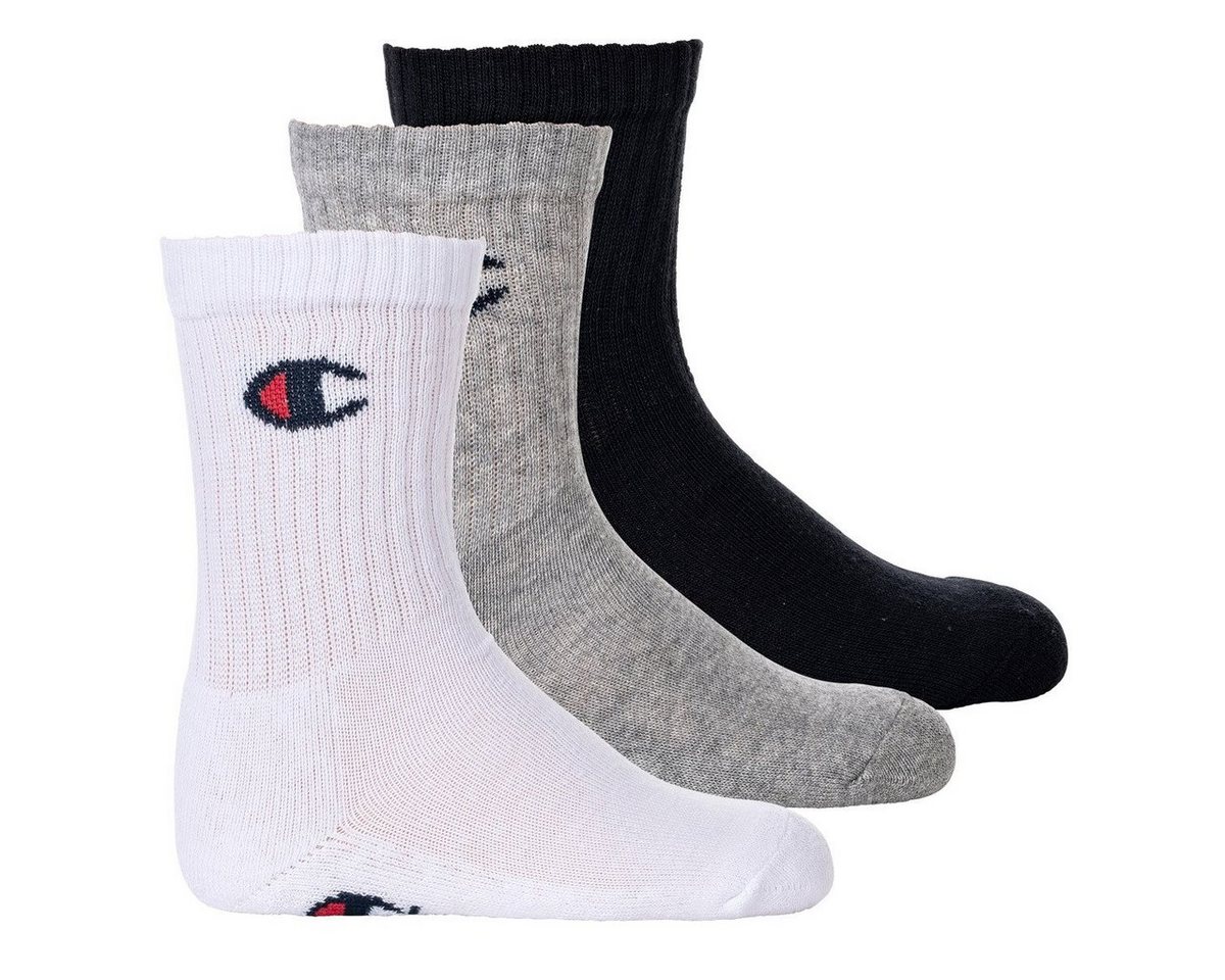 Champion Freizeitsocken Kinder Socken, 3er Pack- Crew Socken, einfarbig von Champion